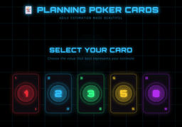 Ferramenta online para Planning Poker, auxiliando equipes ágeis na estimativa de esforço de tarefas.